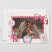 Photo Groovy Nutcracker Retro Pastel Christmas Feestdagenkaart (Voorkant)