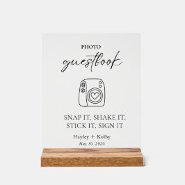 Photo Guestbook Table Top   Acryl Bord