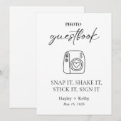 Photo Guestbook Table Top Sign/Card for Framing (Voorkant / Achterkant)