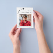 Photo guy modern simple Graduation Save the Date Flyer (Hand)