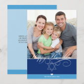 PHOTO HANUKKAH FLAT CARD :: lovely type 1 Feestdagenkaart (Voorkant / Achterkant)