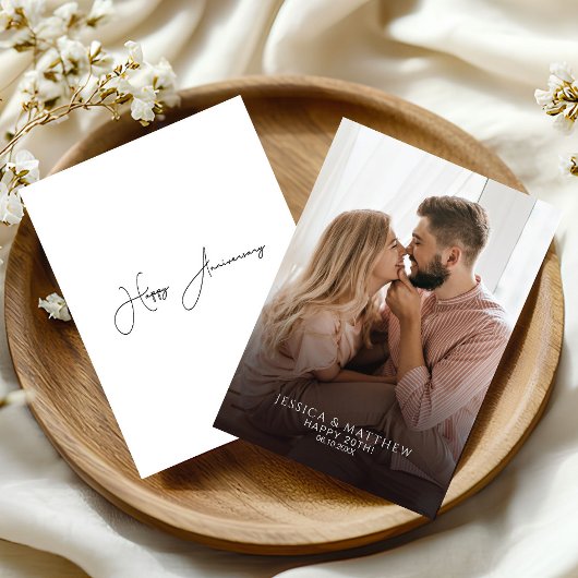 Photo Happy Anniversary Card Bedankkaart