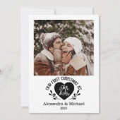 Photo Heart First Christmas as Mr & Mrs Feestdagenkaart (Voorkant)