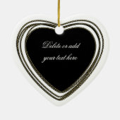 Photo Heart-Ornament Keramisch Ornament (Achterkant)