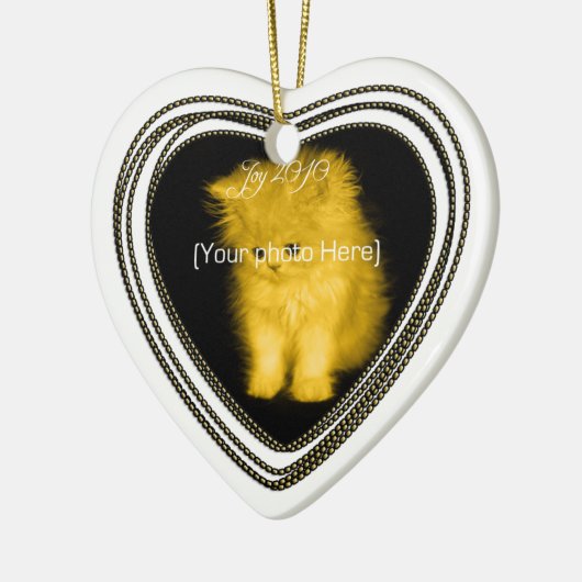 Photo Heart-Ornament Keramisch Ornament (Links)