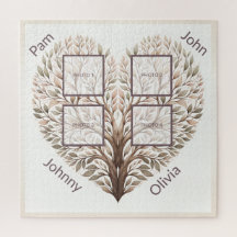 Photo Heart Puzzle Voeg vier foto's toe