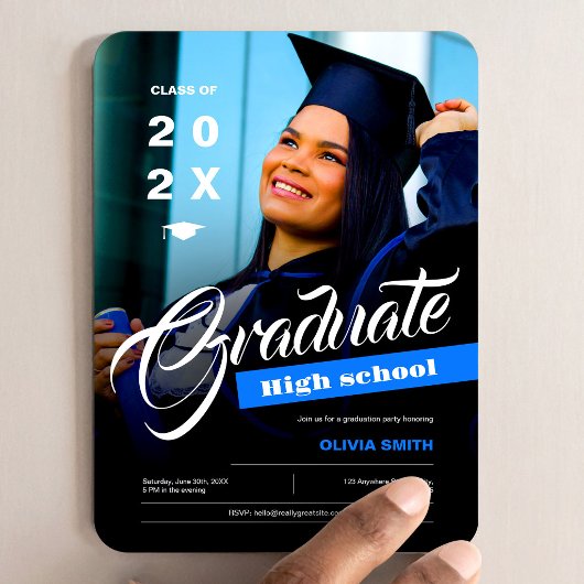 Photo High School Graduation Announcement Magneet