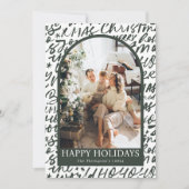 Photo Holiday Card, Modern Christmas Card Kaart (Voorkant)