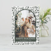 Photo Holiday Card, Modern Christmas Card Kaart (Staand voorkant)