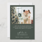 Photo Holiday Card, Modern Christmas Card Kaart (Achterkant)