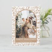 Photo Holiday Card, Modern Christmas Card Kaart (Staand voorkant)