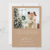 Photo Holiday Card, Modern Christmas Card Kaart (Achterkant)