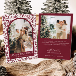 Photo Holiday Card, Modern Christmas Card Kaart