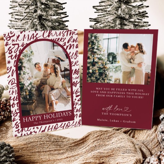 Photo Holiday Card, Modern Christmas Card Kaart