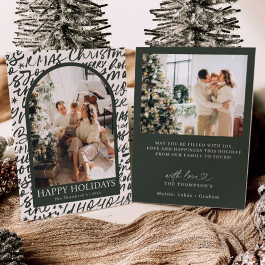 Photo Holiday Card, Modern Christmas Card Kaart