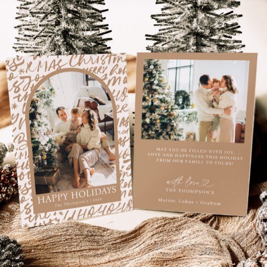 Photo Holiday Card, Modern Christmas Card Kaart