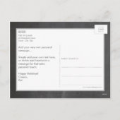PHOTO HOLIDAY chalkboard rustic handdrawn sketch Feestdagenkaart (Achterkant)