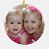 PHOTO HOLIDAY ORNAMENT chevron glitter Silver navy (Achterkant)