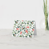 PHOTO Holly Berry-kerstboomgroet Feestdagen Kaart (Achterkant)