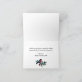 PHOTO Holly Berry-kerstboomgroet Feestdagen Kaart (Binnen)