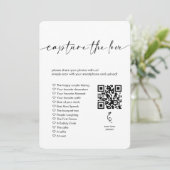Photo Hunt I Spy Wedding spel Capture the Love QR Kaart (Staand voorkant)