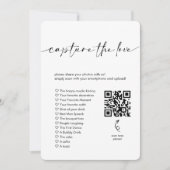 Photo Hunt I Spy Wedding spel Capture the Love QR Kaart (Voorkant)