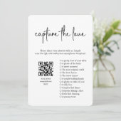 Photo Hunt I Spy Wedding spel Capture the Love QR Kaart (Staand voorkant)