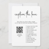 Photo Hunt I Spy Wedding spel Capture the Love QR Kaart (Voorkant)