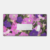 Photo Image Of Morning Glory Pink & Purple Flowers Bureaumat (Keyboard & Muis)