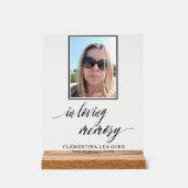 Photo In loving memory Acryl Bord (Voorkant)