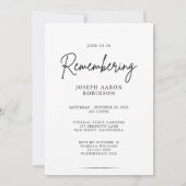 Photo In Loving Memory Funeral Memorial Keepsake Kaart (Achterkant)