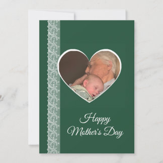 Photo inside Heart image with lace border Kaart