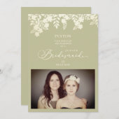 Photo Junior Bridesmaid Proposal Floral Frame (Voorkant / Achterkant)