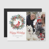 PHOTO Kerstfeestdag met kerstcadeaus Magnetische K (Voorkant / Achterkant)