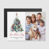 PHOTO Kerstfeestdag met kerstcadeaus Magnetische K (Voorkant / Achterkant)