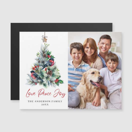 PHOTO Kerstfeestdag met kerstcadeaus Magnetische K (Voorkant / Achterkant)