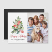 PHOTO Kerstfeestdag met kerstcadeaus Magnetische K (Voorkant / Achterkant)