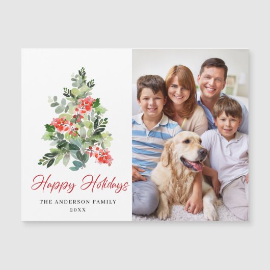 PHOTO Kerstfeestdag met kerstcadeaus Magnetische K (Voorkant)