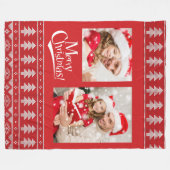 PHOTO-kerstfeestflens Fleece Deken (Voorkant (Horizontaal))
