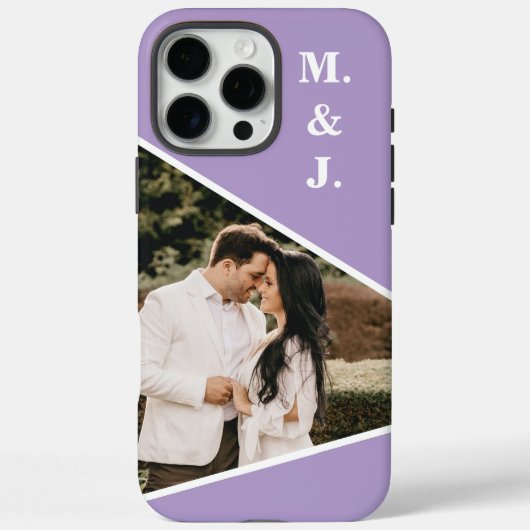 Photo Lavender Monogram Case-Mate iPhone Case (Achterkant)