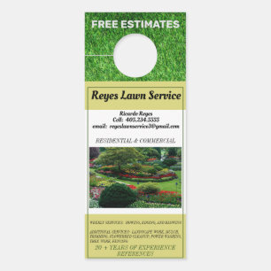 Photo Lawn Service Gratis prijsopgave Deurhanger