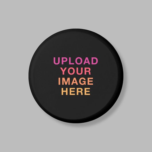 Photo Logo Business Simple Template Black Magneet