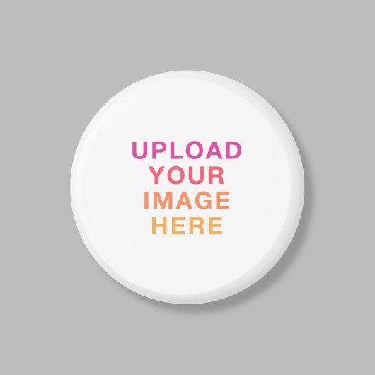 Photo Logo Business Simple Template White Magneet