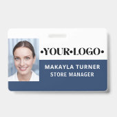 Photo Logo Employee Blue Badge (Voorzijde)