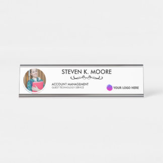 Photo & Logo Professional Office Personalized Blk Bureau Naambordje
