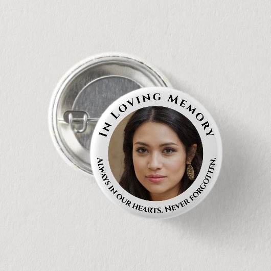 Photo Loving Memory Button (Voorkant /achterkant)