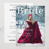 Photo Magazine Cover Bridal Shower Kaart (Voorkant / Achterkant)