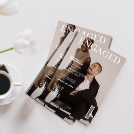 Photo Magazine cover bruiloft save the date Kaart