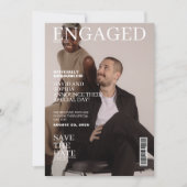 Photo Magazine cover bruiloft save the date Kaart (Voorkant)