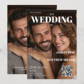 Photo Magazine Hoesje Krant Unieke Bruiloft Kaart (Voorkant / Achterkant)